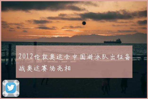 2012伦敦奥运会中国游泳队出征备战奥运赛场亮相